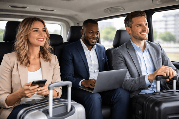 Professional Gauteng shuttle service collecting passengers for airport transfer